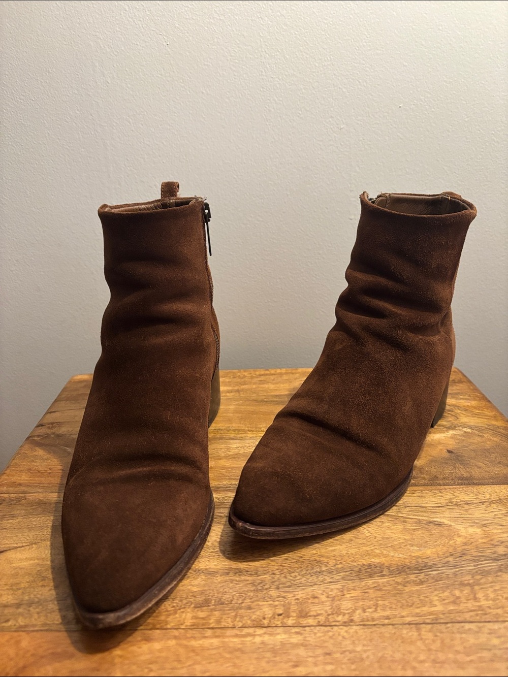 Thursday Boot Company Tempo Style Brown Suede Ankle Booties